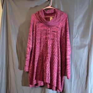 Pink Long Sleeve Cowl Neck Sweater Worn Once